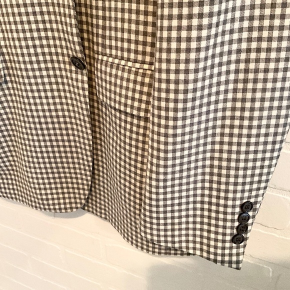 Canali Grey and White Houndstooth Blazer - Picture 12 of 16